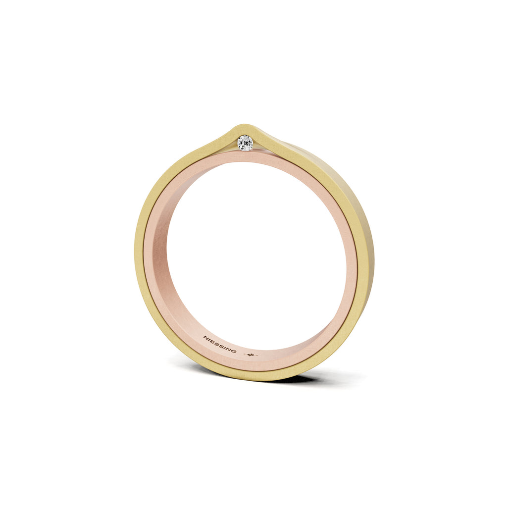 Niessing Refugium Trauring (N351536-3mm-nature-sug-cy) mit Diamant
