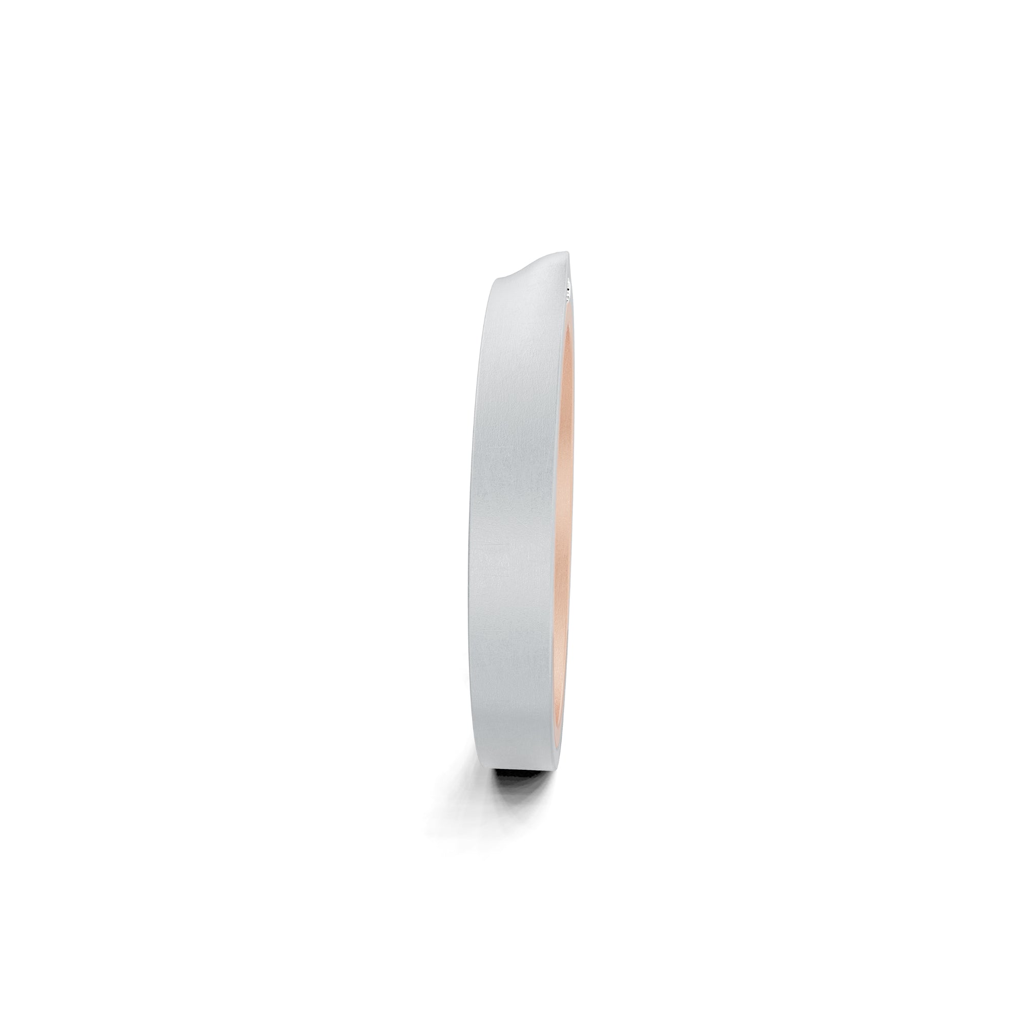 Niessing Refugium Trauring (N351536-3mm-nature-sug-pt) aus Platin mit Diamant