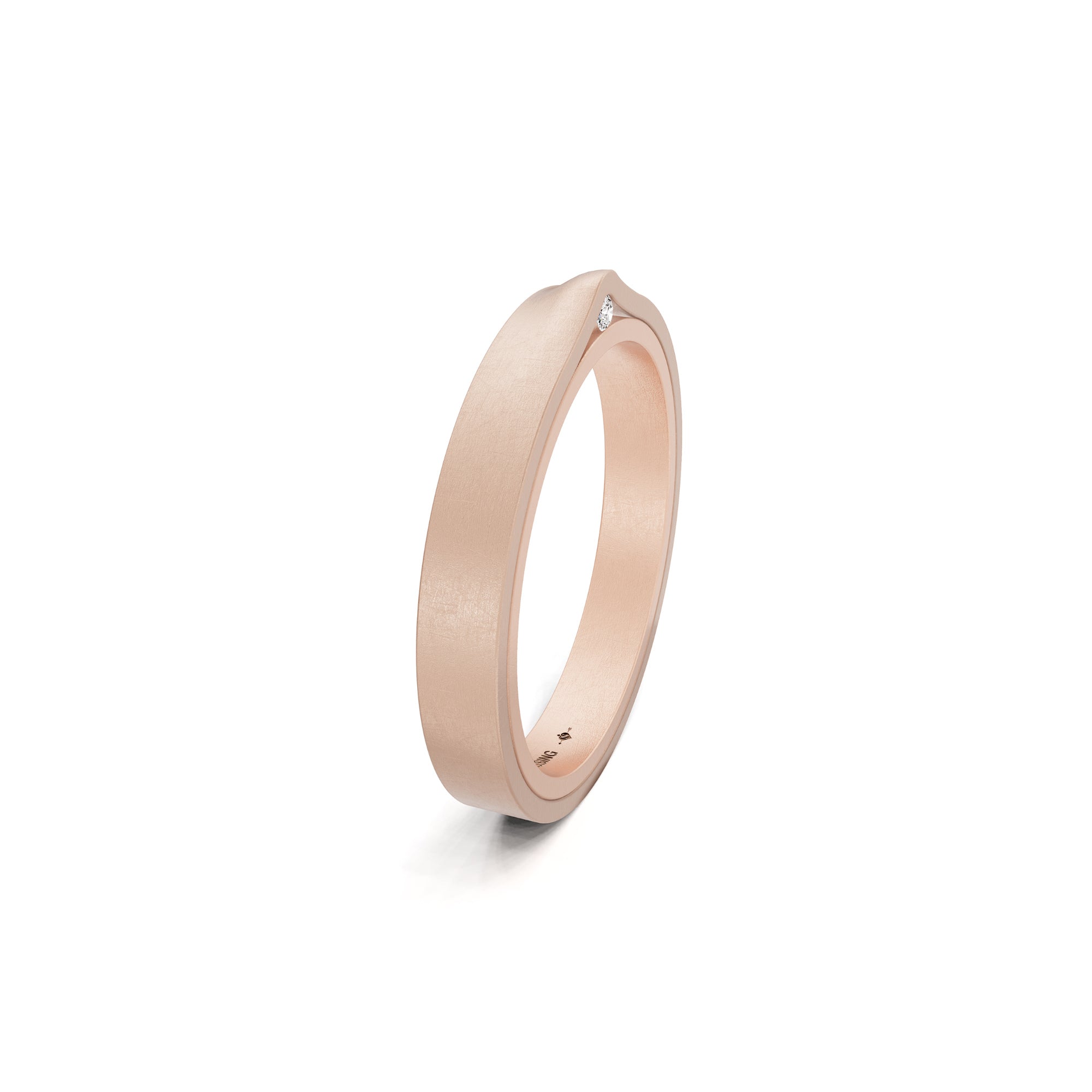 Niessing Refugium Trauring (N351536-3mm-nature-sug-rw) mit Diamant