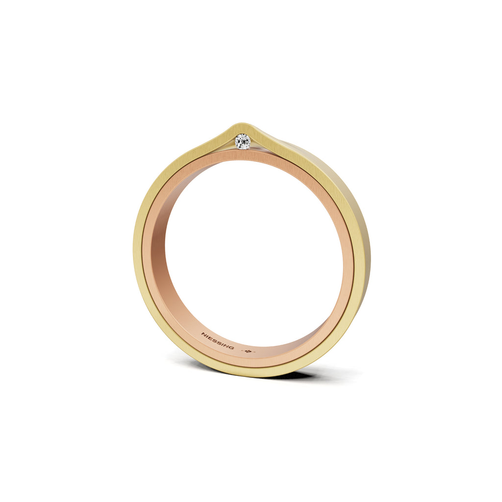 Niessing Refugium Trauring (N351536-3mm-satin-cr-cy) mit Diamant