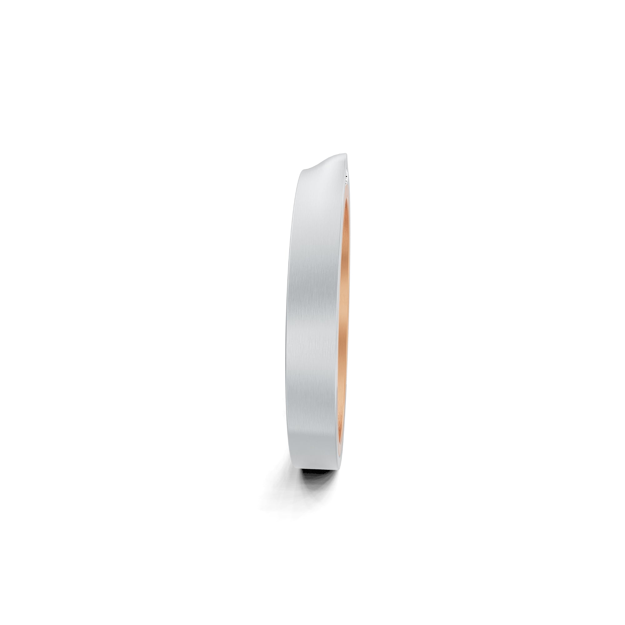 Niessing Refugium Trauring (N351536-3mm-satin-cr-pt) aus Platin mit Diamant