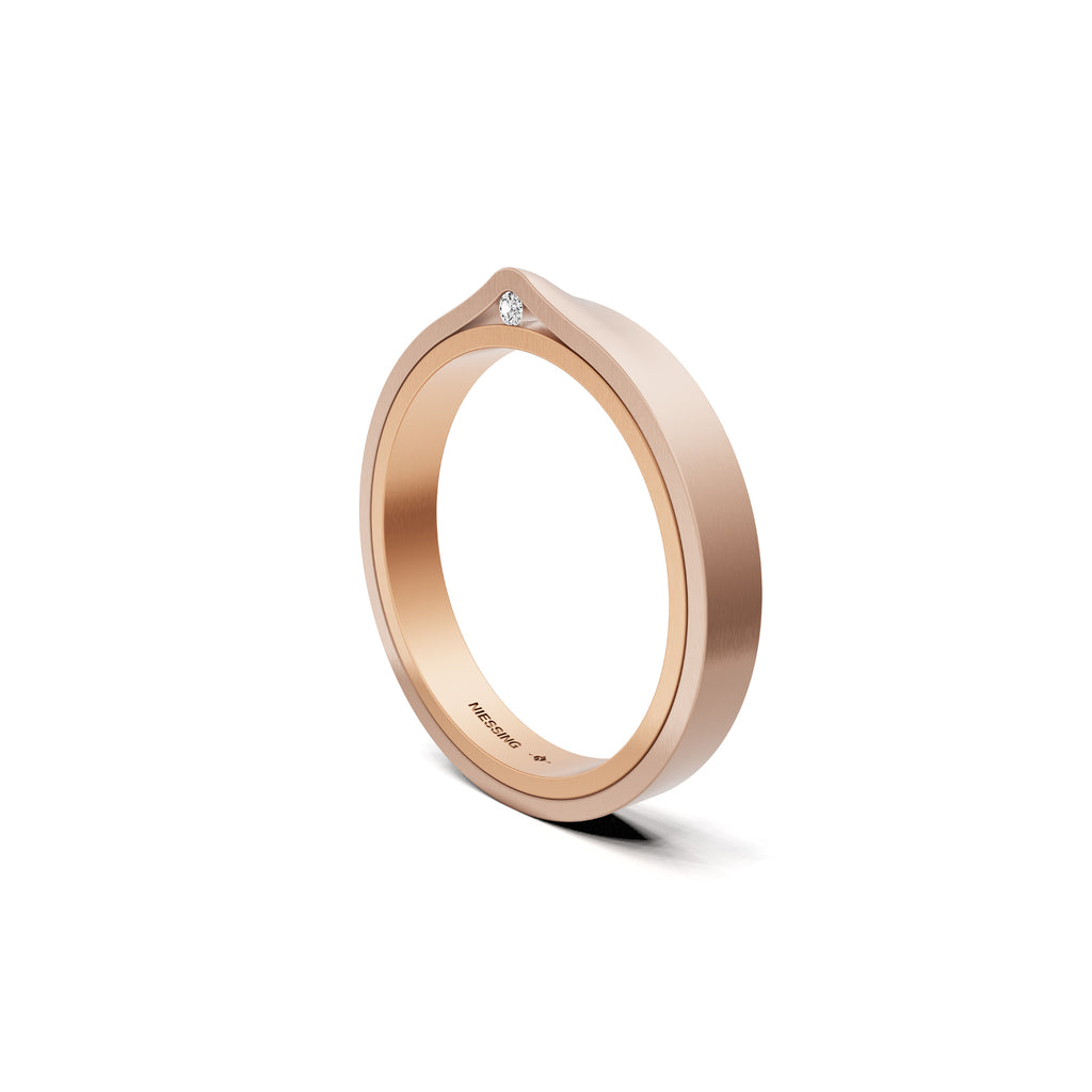 Niessing Refugium Trauring (N351536-3mm-satin-cr-rw) mit Diamant