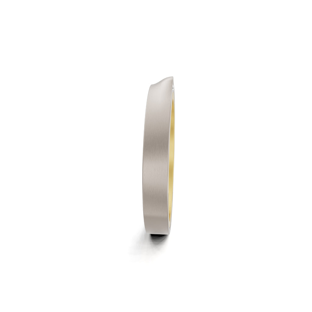 Niessing Refugium Trauring (N351536-3mm-satin-cy-fg) mit Diamant