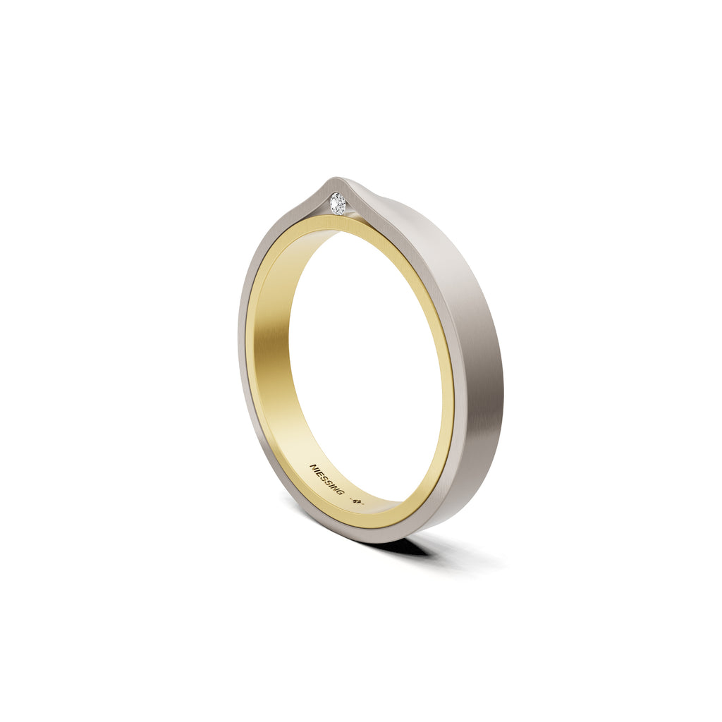 Niessing Refugium Trauring (N351536-3mm-satin-cy-fg) mit Diamant