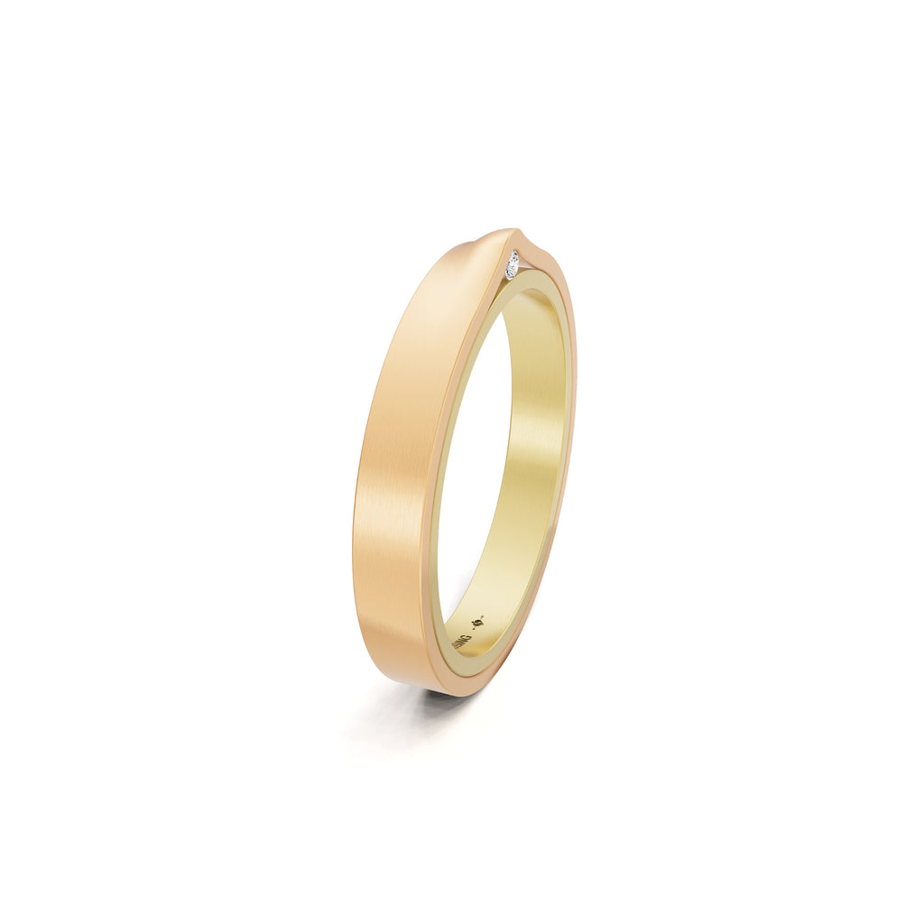 Niessing Refugium Trauring (N351536-3mm-satin-cy-fr) mit Diamant