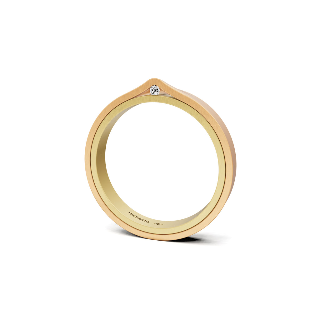 Niessing Refugium Trauring (N351536-3mm-satin-cy-fr) mit Diamant