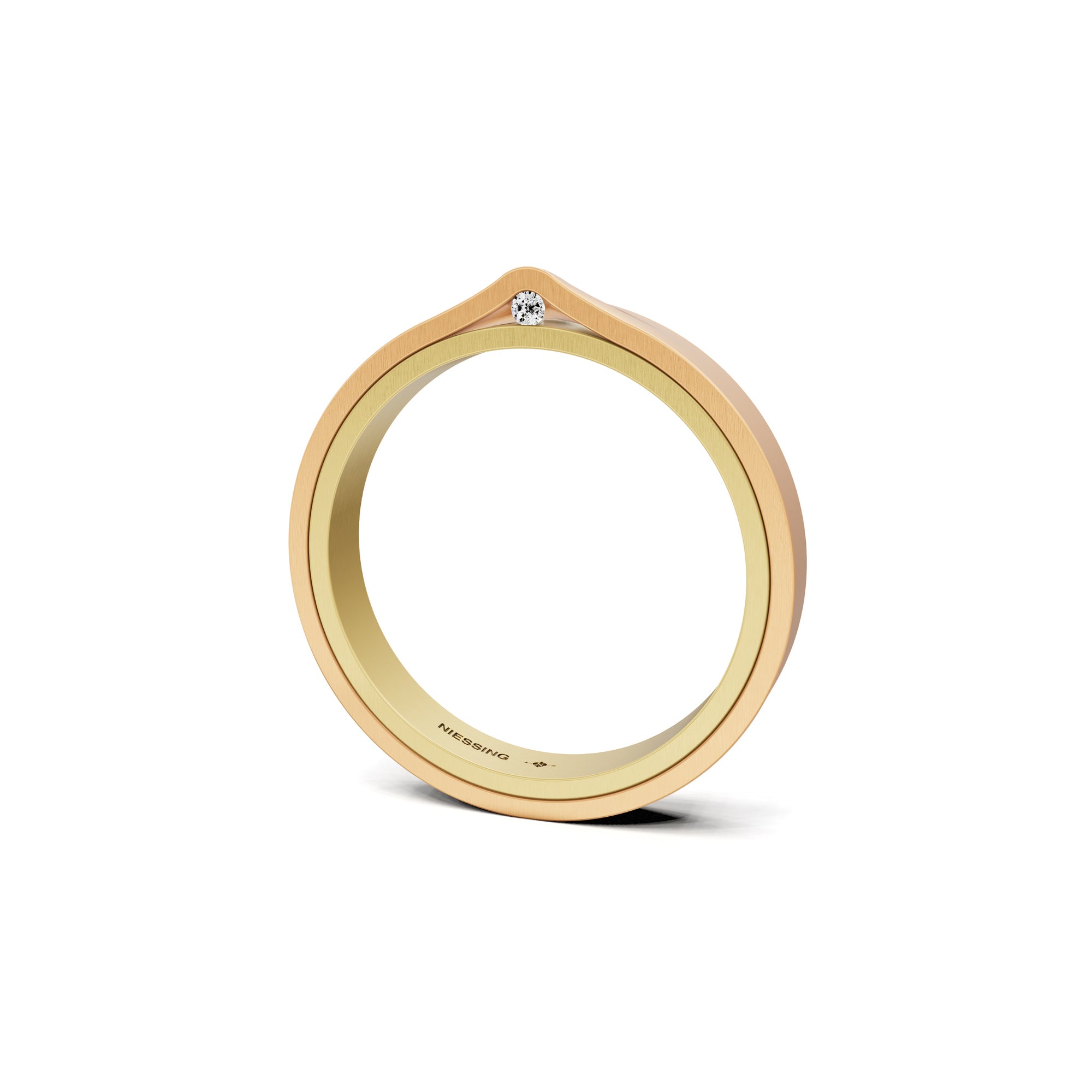 Niessing Refugium Trauring (N351536-3mm-satin-cy-fr) mit Diamant