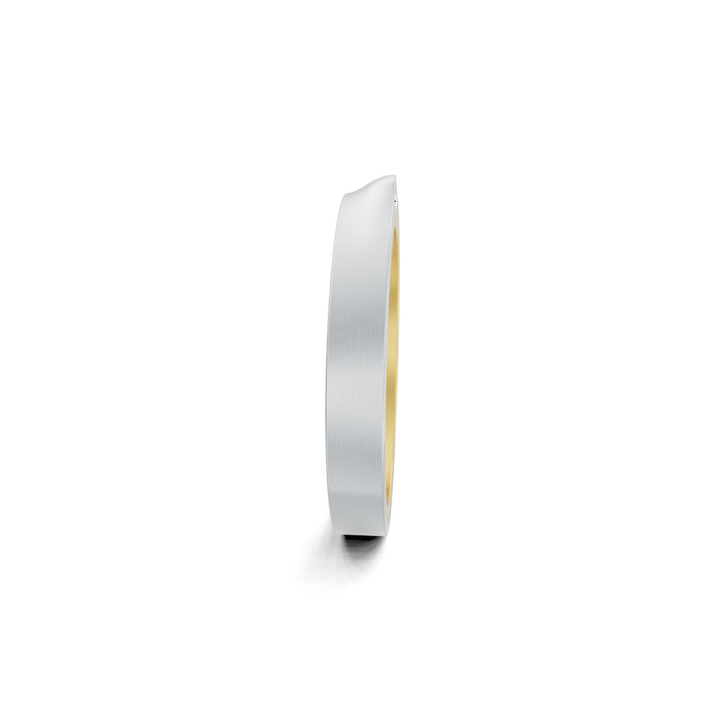 Niessing Refugium Trauring (N351536-3mm-satin-cy-pt) aus Platin mit Diamant