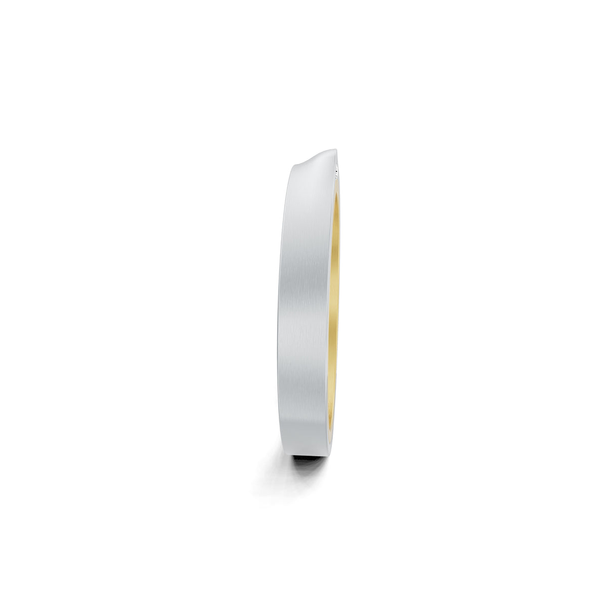 Niessing Refugium Trauring (N351536-3mm-satin-cy-pt) aus Platin mit Diamant