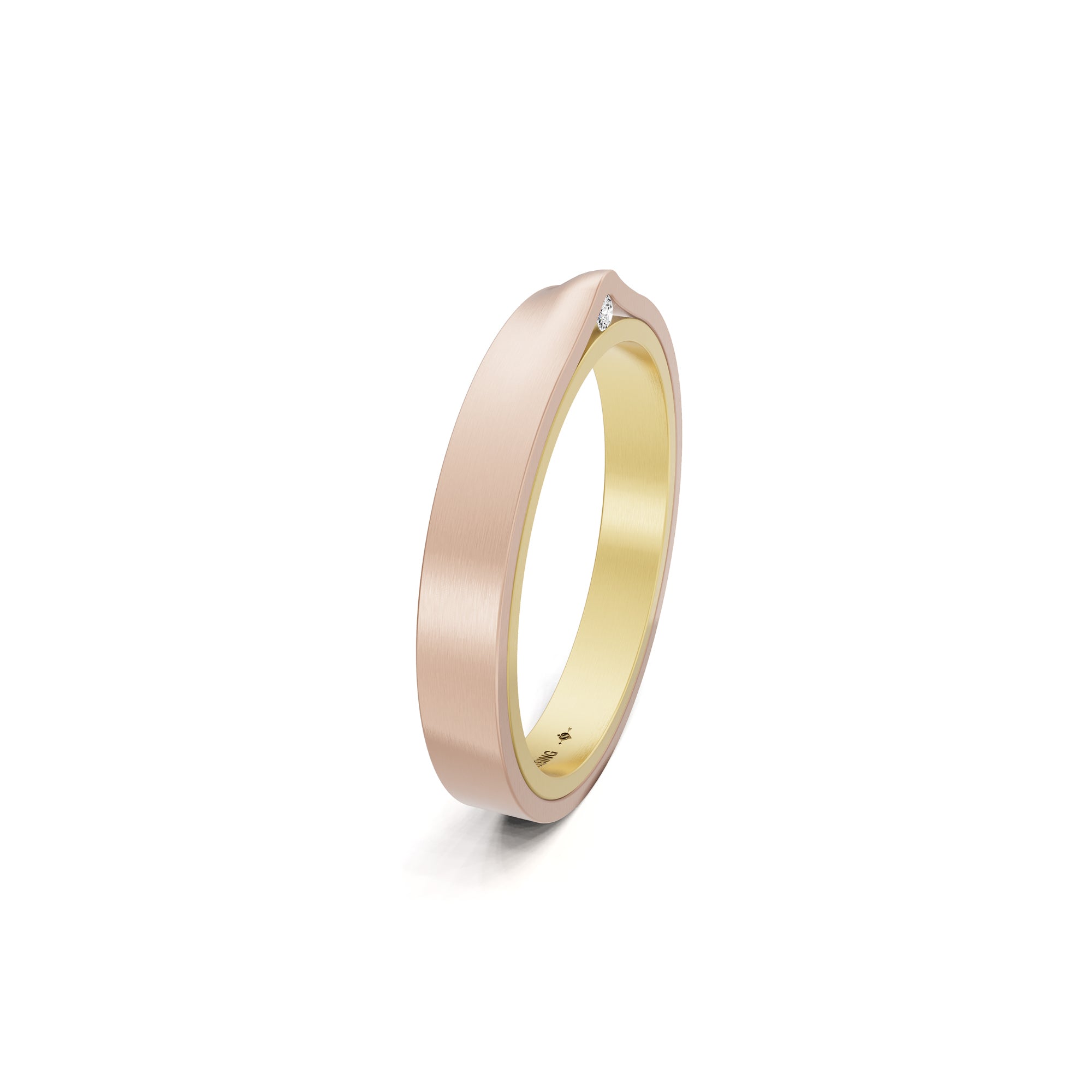 Niessing Refugium Trauring (N351536-3mm-satin-cy-rw) mit Diamant