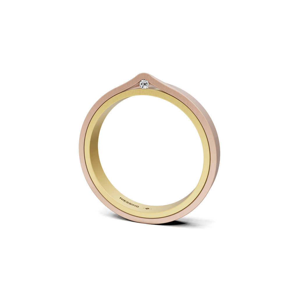 Niessing Refugium Trauring (N351536-3mm-satin-cy-rw) mit Diamant