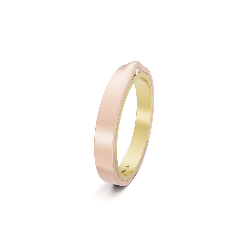 Niessing Refugium Trauring (N351536-3mm-satin-cy-sug) mit Diamant
