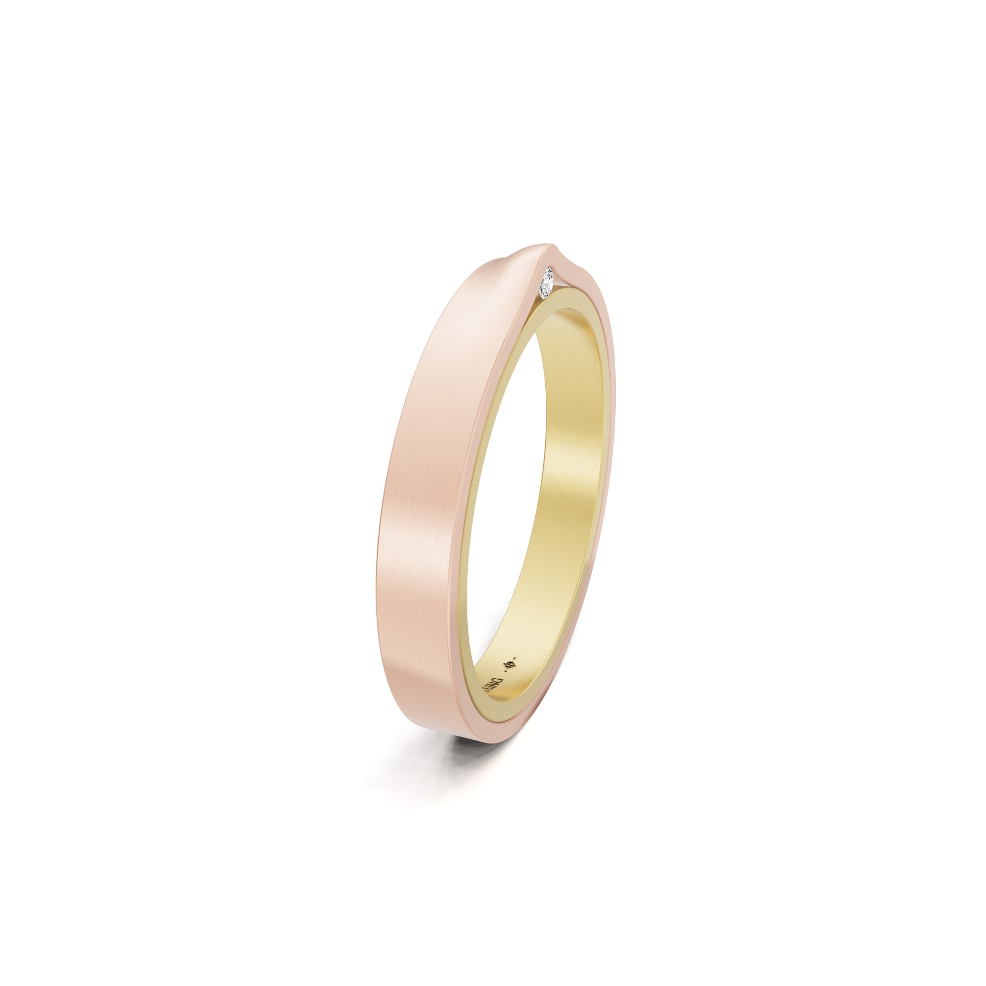 Niessing Refugium Trauring (N351536-3mm-satin-cy-sug) mit Diamant