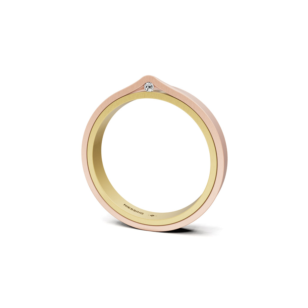 Niessing Refugium Trauring (N351536-3mm-satin-cy-sug) mit Diamant