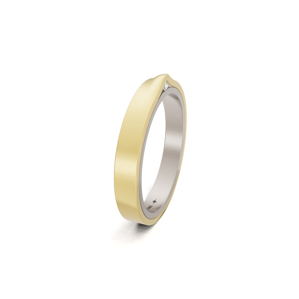 Niessing Refugium Trauring (N351536-3mm-satin-fg-cy) mit Diamant