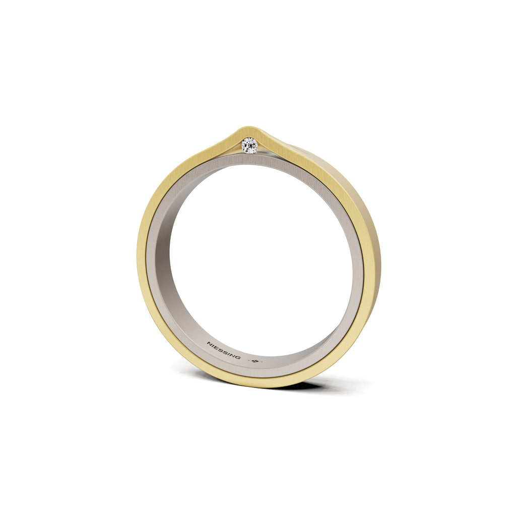 Niessing Refugium Trauring (N351536-3mm-satin-fg-cy) mit Diamant
