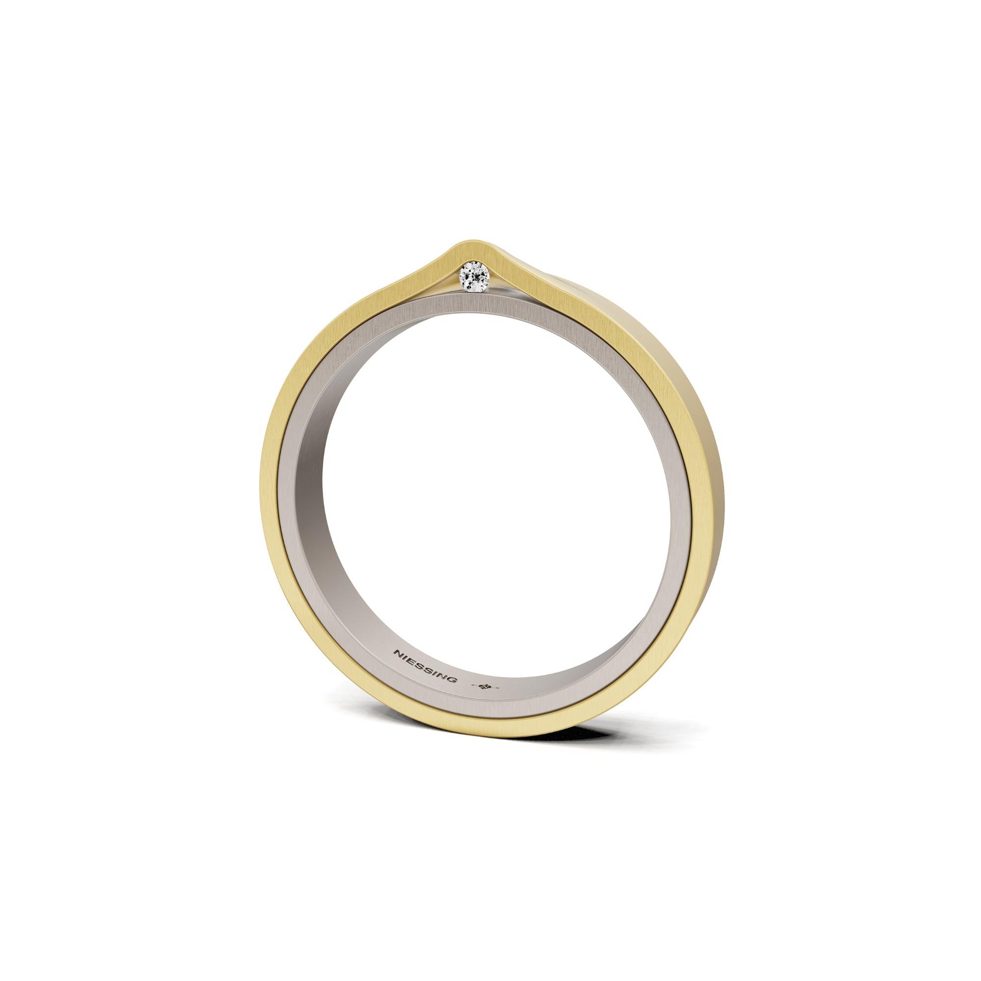 Niessing Refugium Trauring (N351536-3mm-satin-fg-cy) mit Diamant