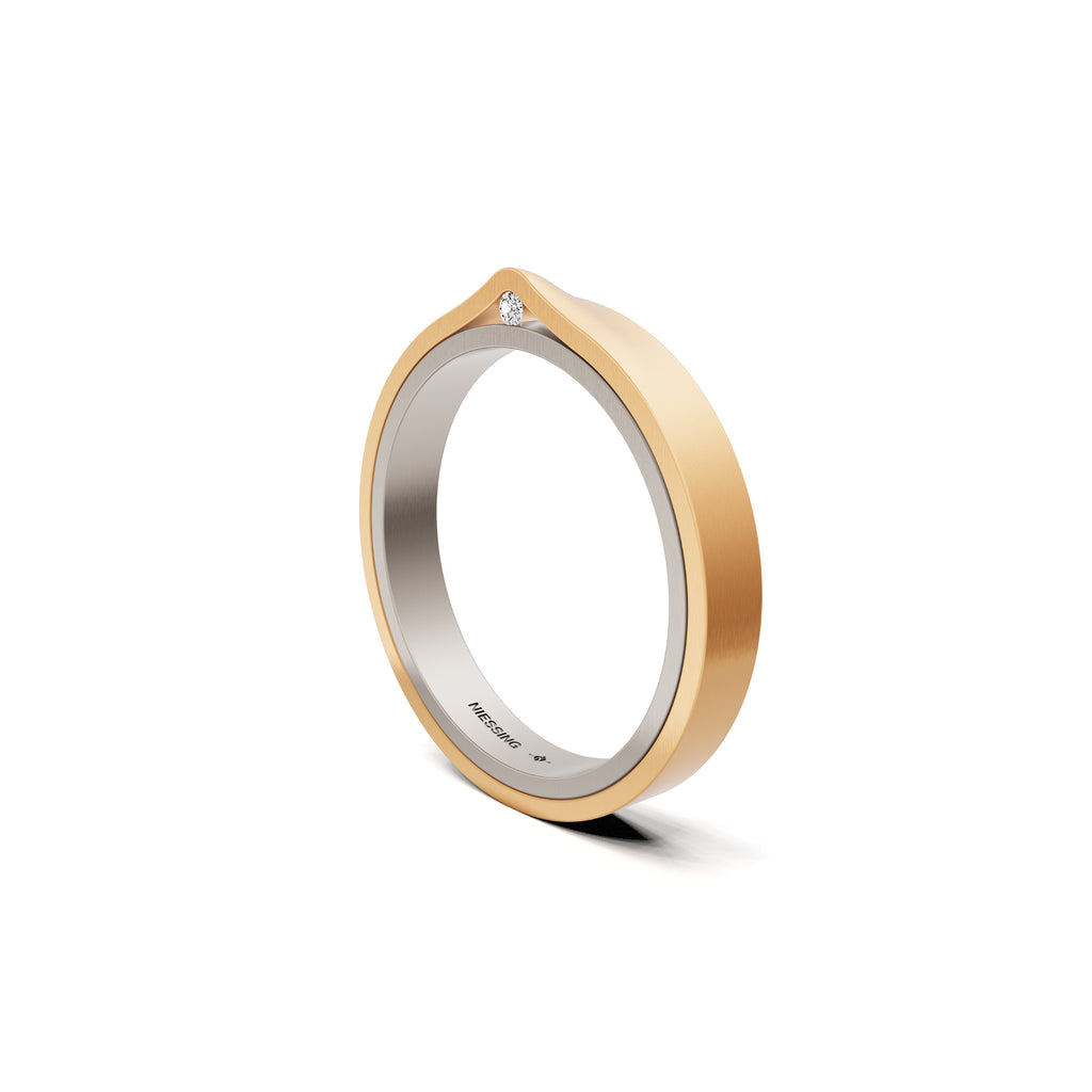 Niessing Refugium Trauring (N351536-3mm-satin-fg-fr) mit Diamant