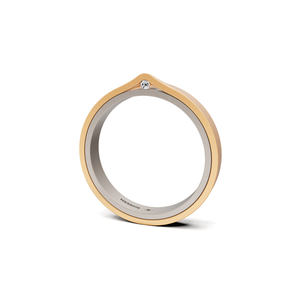Niessing Refugium Trauring (N351536-3mm-satin-fg-fr) mit Diamant
