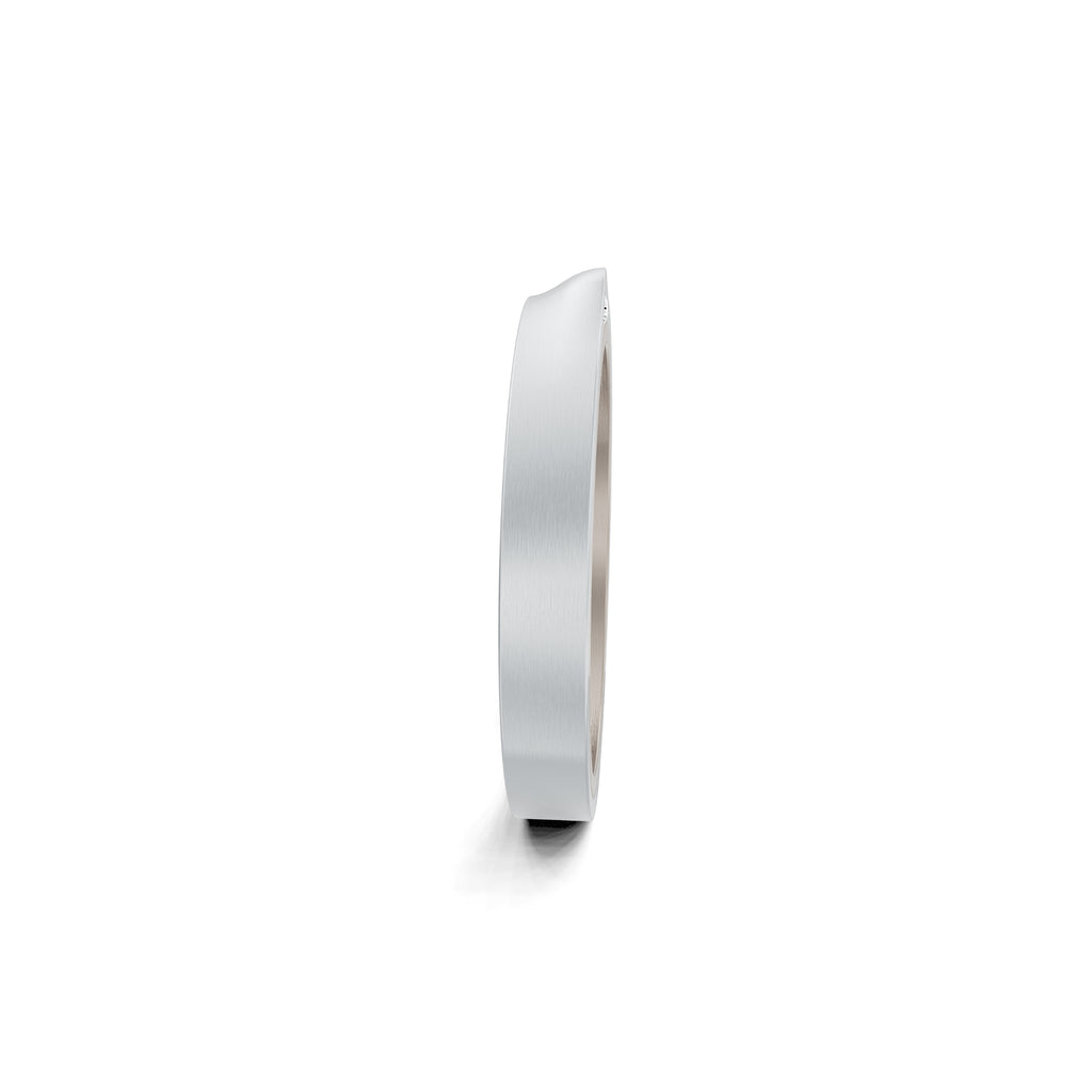 Niessing Refugium Trauring (N351536-3mm-satin-fg-pt) aus Platin mit Diamant