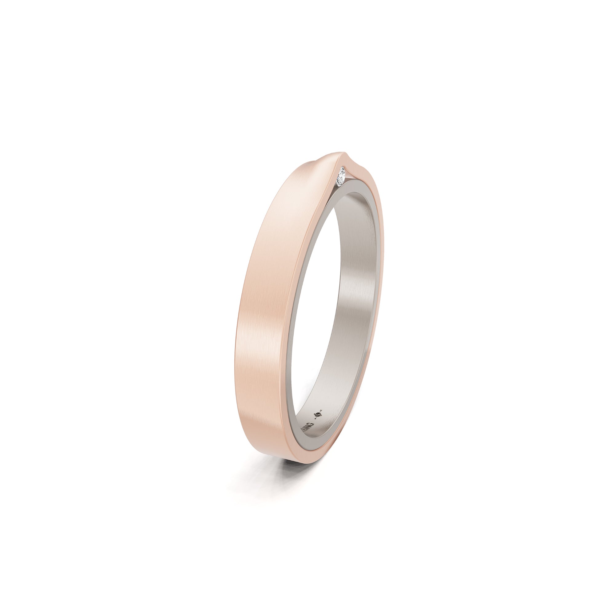 Niessing Refugium Trauring (N351536-3mm-satin-fg-sug) mit Diamant