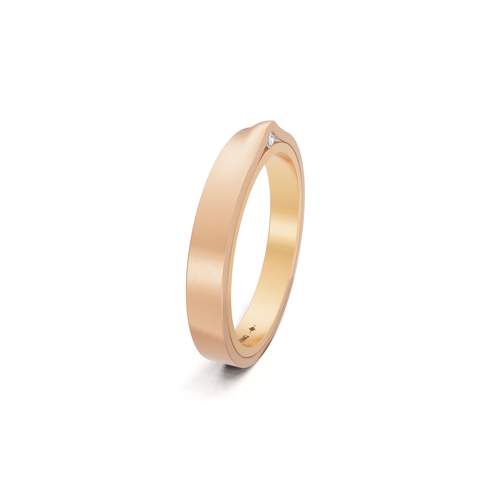 Niessing Refugium Trauring (N351536-3mm-satin-fr-cr) mit Diamant