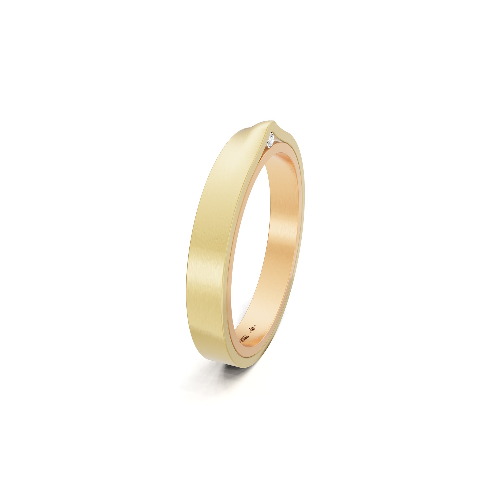 Niessing Refugium Trauring (N351536-3mm-satin-fr-cy) mit Diamant