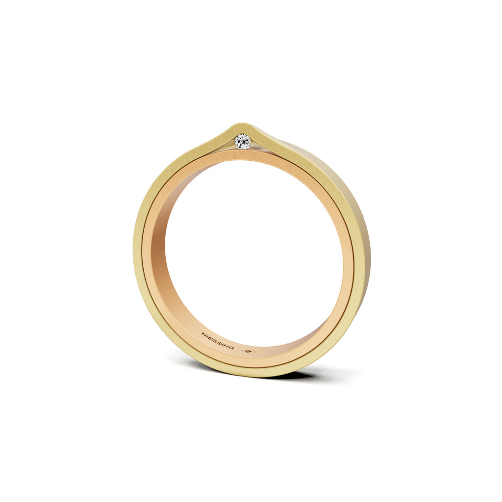 Niessing Refugium Trauring (N351536-3mm-satin-fr-cy) mit Diamant