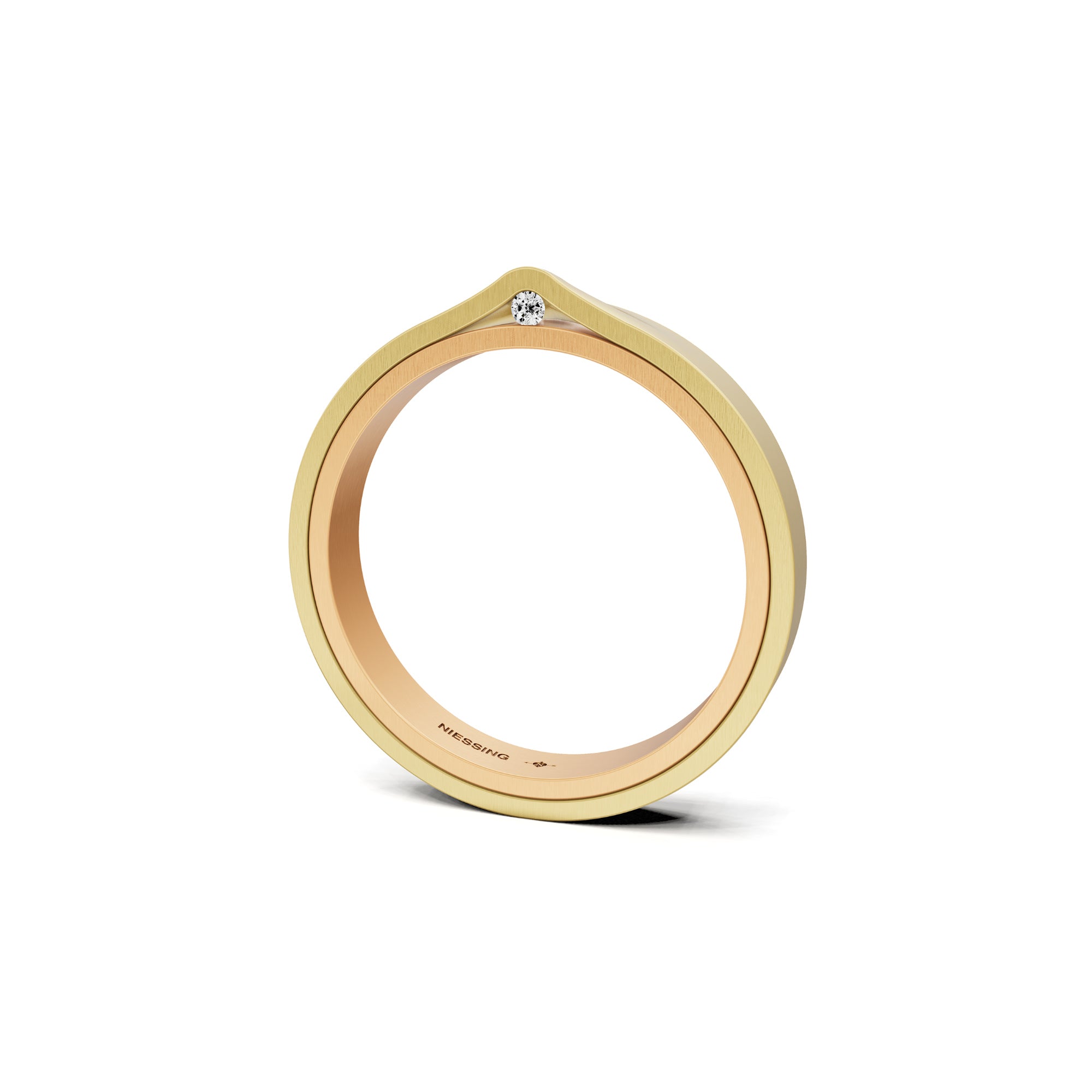 Niessing Refugium Trauring (N351536-3mm-satin-fr-cy) mit Diamant