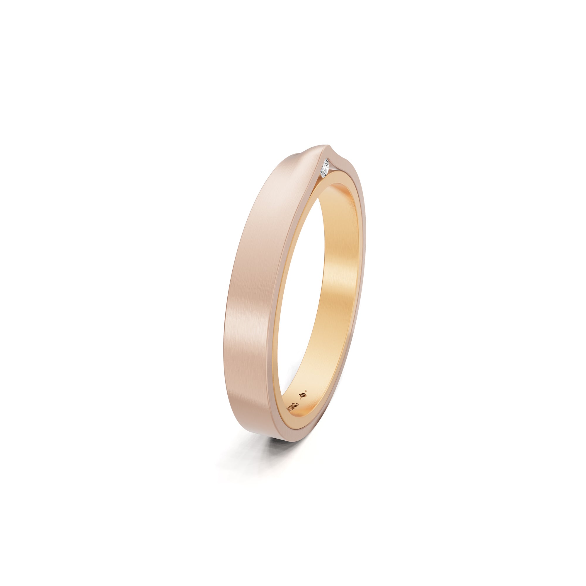 Niessing Refugium Trauring (N351536-3mm-satin-fr-rw) mit Diamant