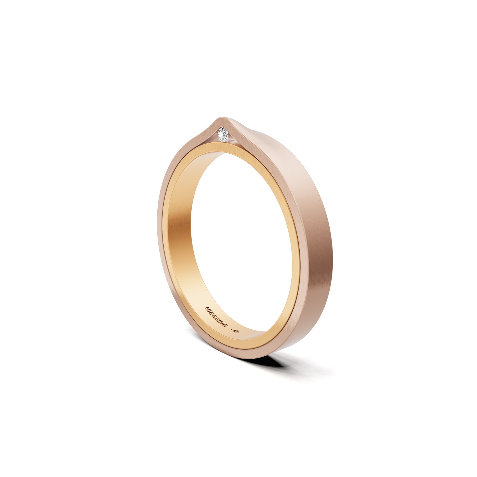 Niessing Refugium Trauring (N351536-3mm-satin-fr-rw) mit Diamant