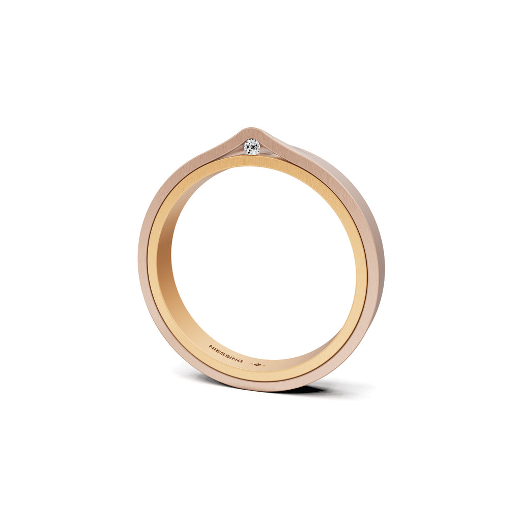 Niessing Refugium Trauring (N351536-3mm-satin-fr-rw) mit Diamant