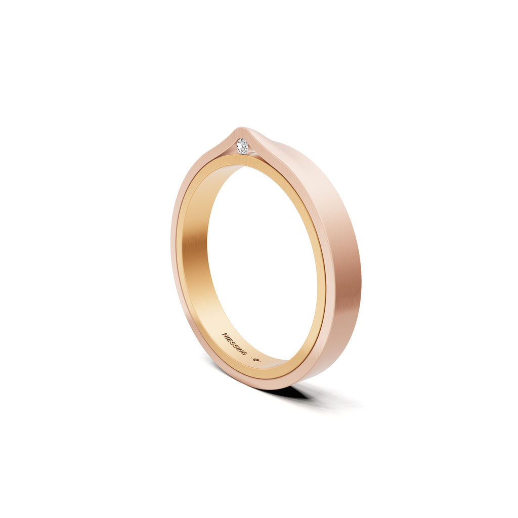 Niessing Refugium Trauring (N351536-3mm-satin-fr-sug) mit Diamant