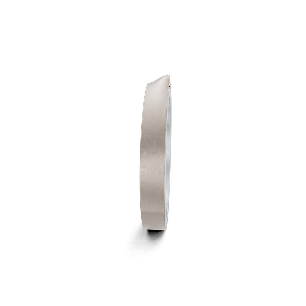 Niessing Refugium Trauring (N351536-3mm-satin-pt-fg) aus Platin mit Diamant
