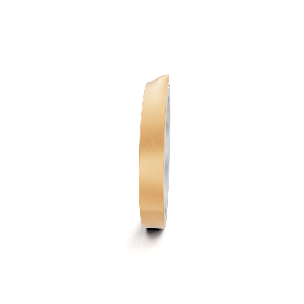 Niessing Refugium Trauring (N351536-3mm-satin-pt-fr) aus Platin mit Diamant
