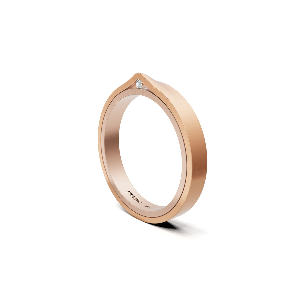 Niessing Refugium Trauring (N351536-3mm-satin-rw-cr) mit Diamant