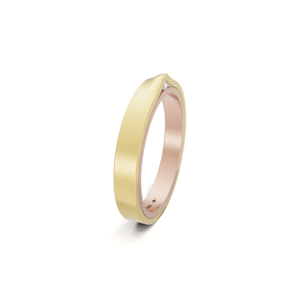 Niessing Refugium Trauring (N351536-3mm-satin-rw-cy) mit Diamant
