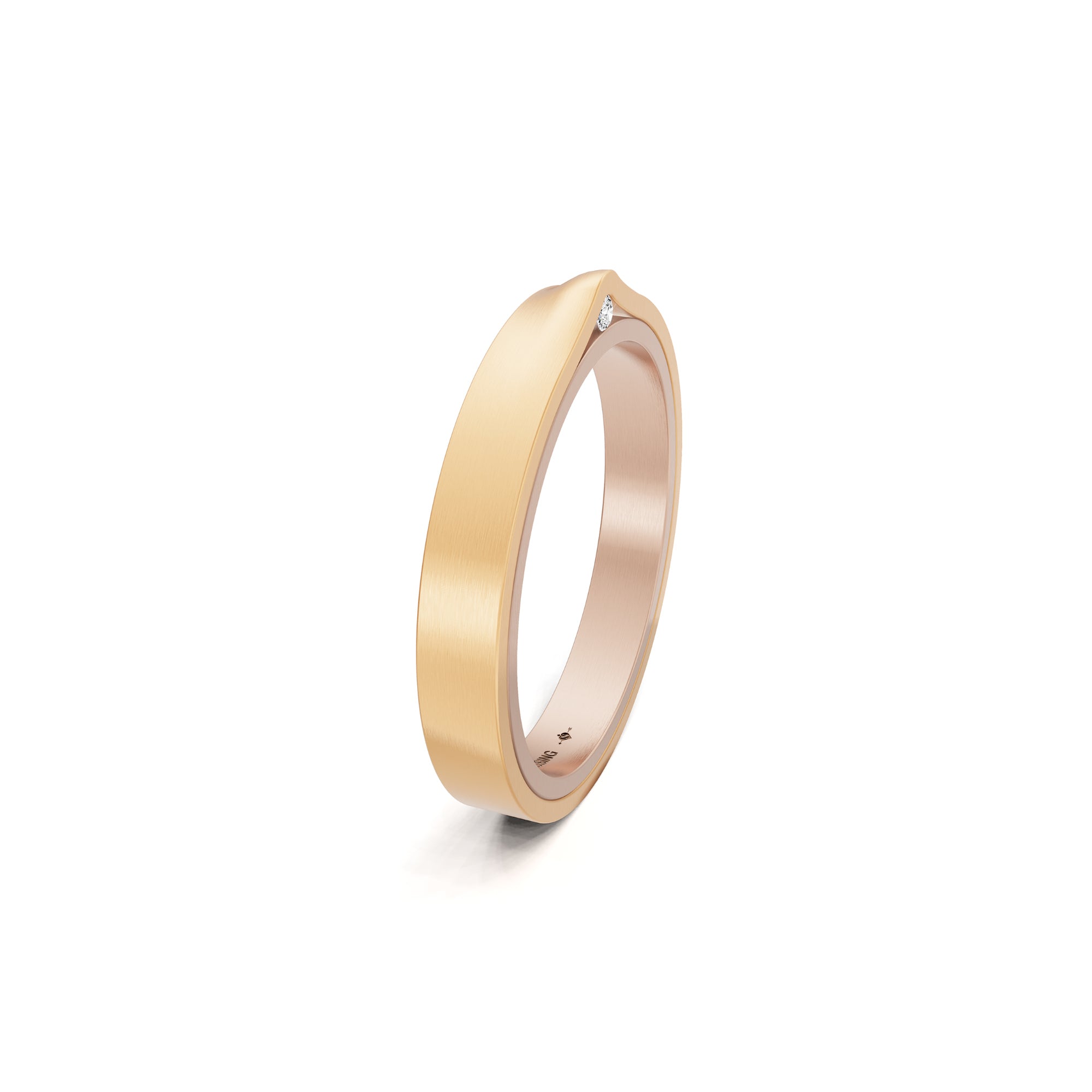 Niessing Refugium Trauring (N351536-3mm-satin-rw-fr) mit Diamant