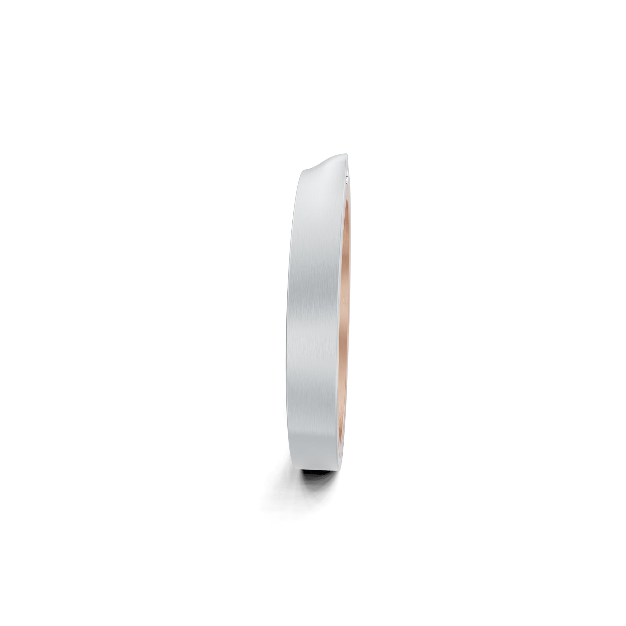 Niessing Refugium Trauring (N351536-3mm-satin-rw-pt) aus Platin mit Diamant