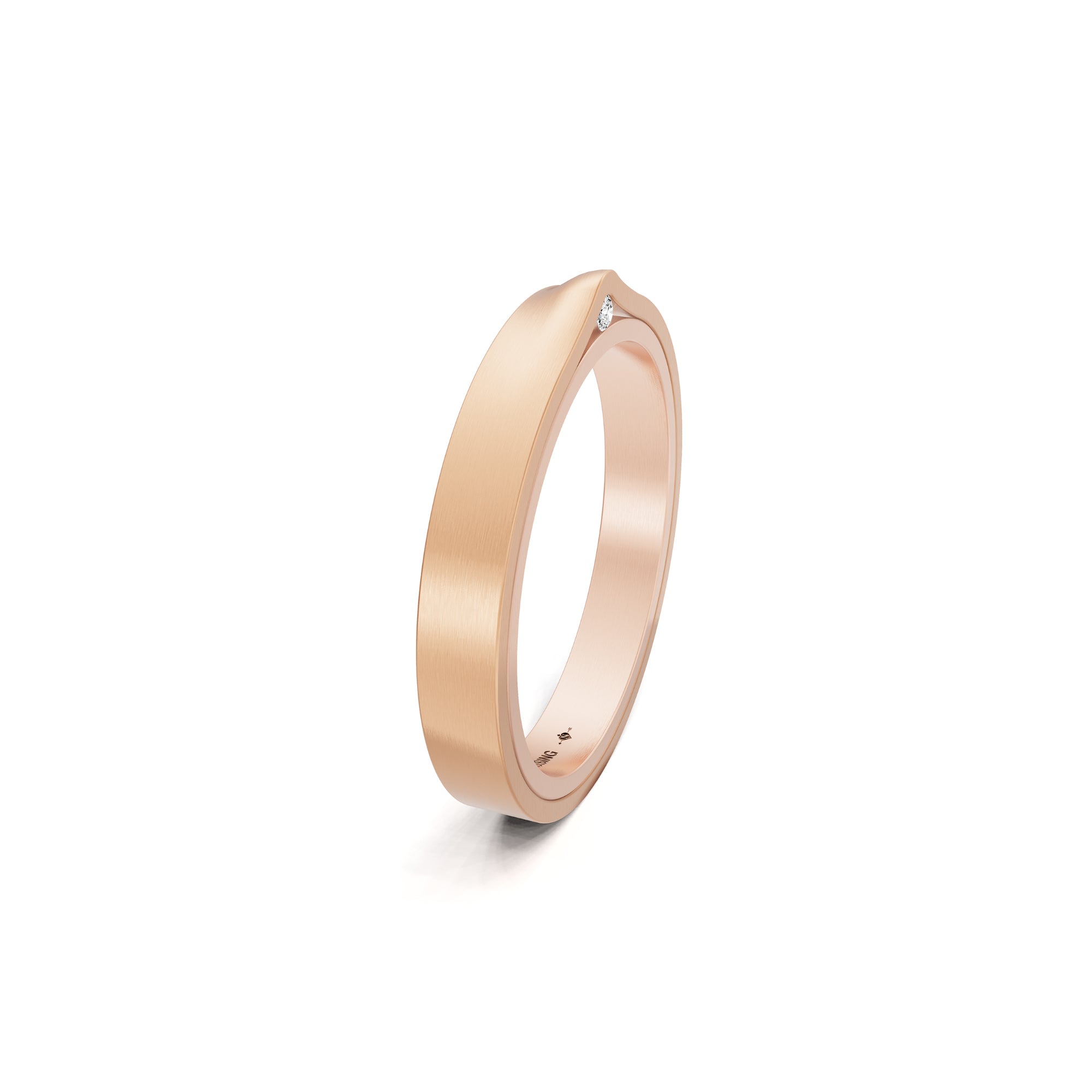 Niessing Refugium Trauring (N351536-3mm-satin-sug-cr) mit Diamant