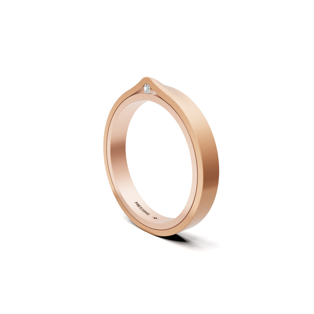 Niessing Refugium Trauring (N351536-3mm-satin-sug-cr) mit Diamant