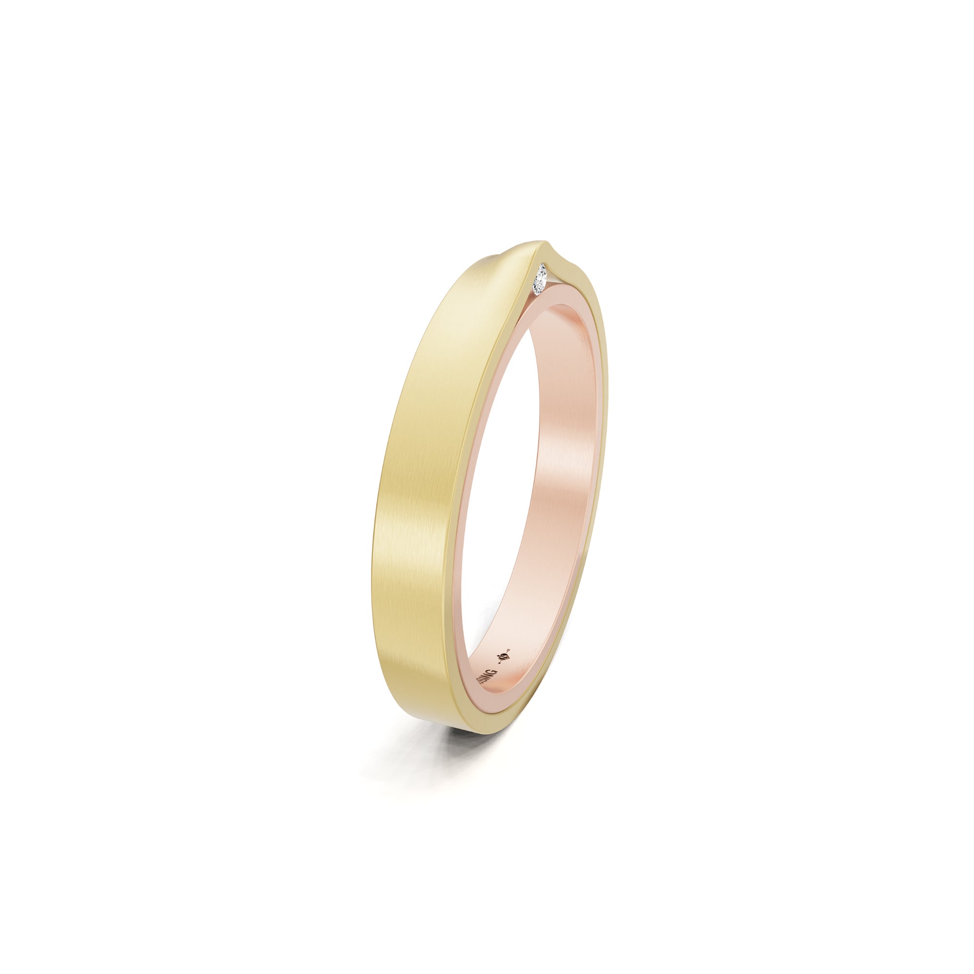 Niessing Refugium Trauring (N351536-3mm-satin-sug-cy) mit Diamant