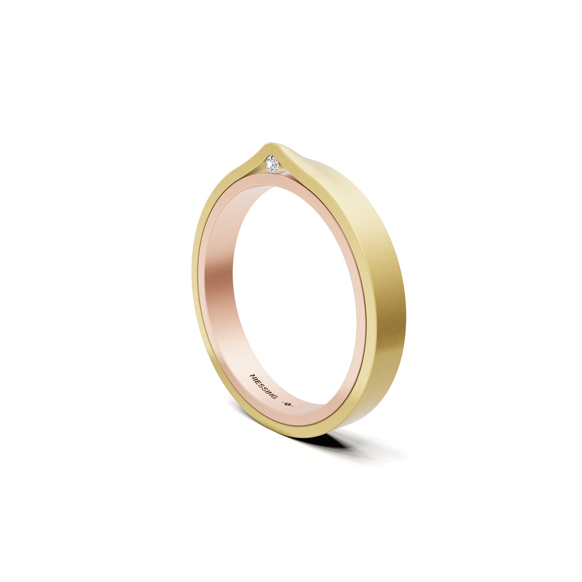 Niessing Refugium Trauring (N351536-3mm-satin-sug-cy) mit Diamant