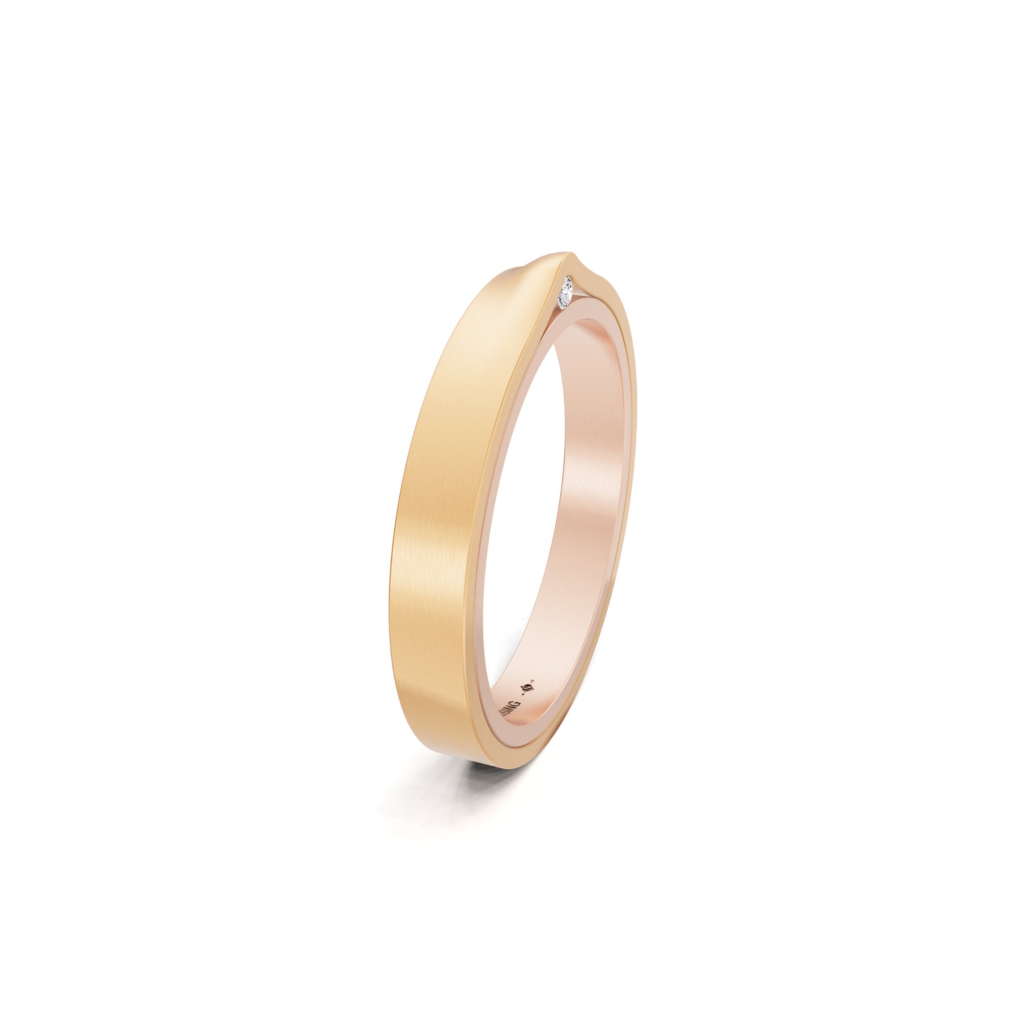 Niessing Refugium Trauring (N351536-3mm-satin-sug-fr) mit Diamant