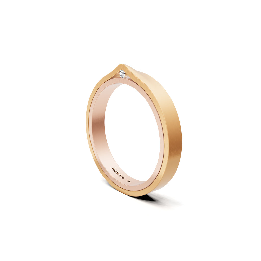 Niessing Refugium Trauring (N351536-3mm-satin-sug-fr) mit Diamant