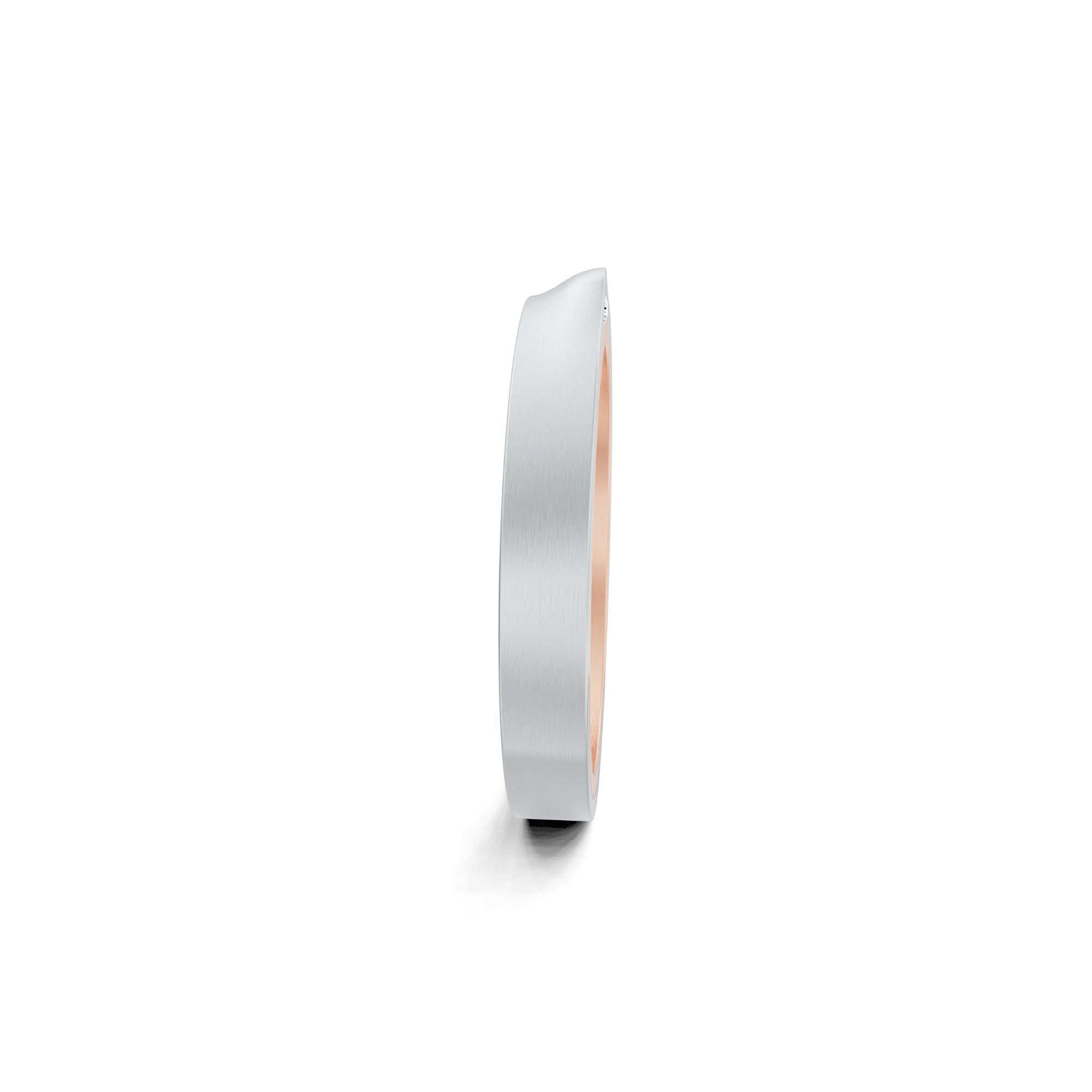 Niessing Refugium Trauring (N351536-3mm-satin-sug-pt) aus Platin mit Diamant