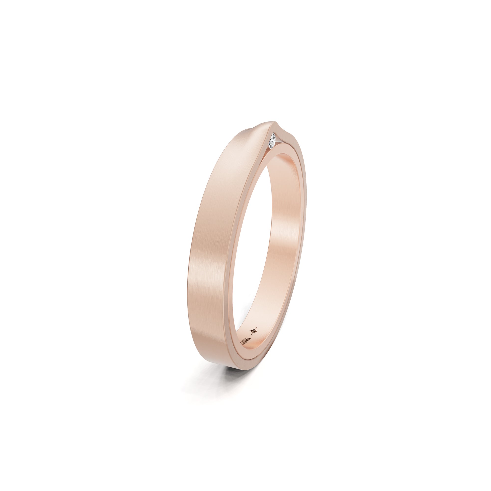 Niessing Refugium Trauring (N351536-3mm-satin-sug-rw) mit Diamant
