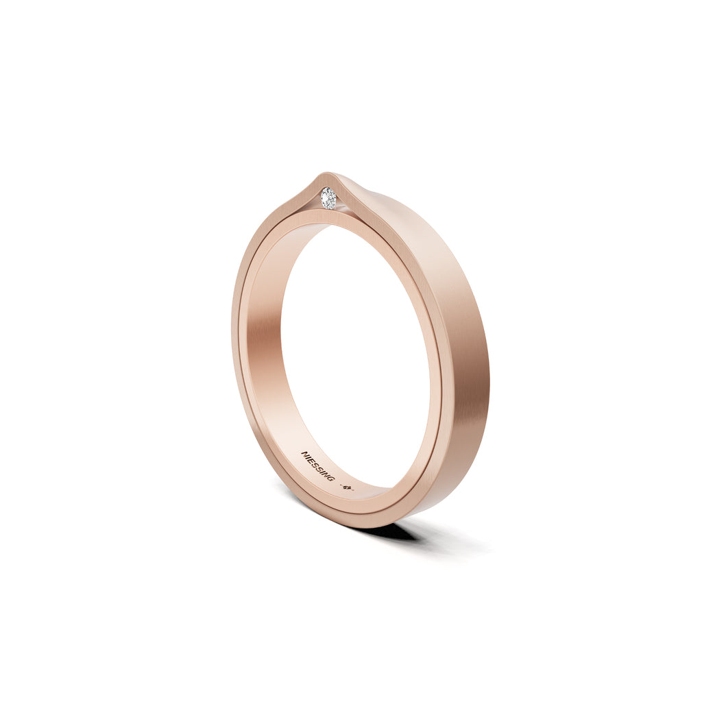 Niessing Refugium Trauring (N351536-3mm-satin-sug-rw) mit Diamant
