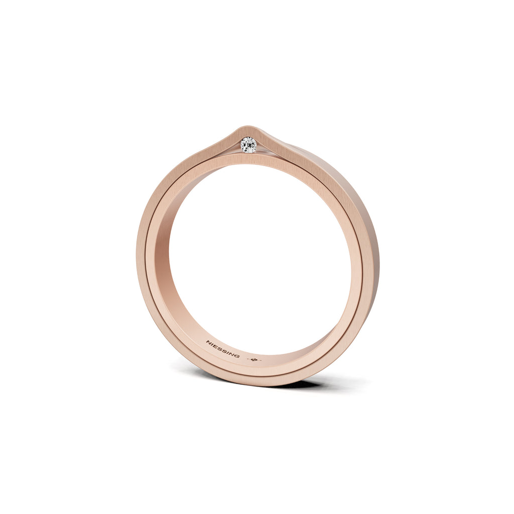 Niessing Refugium Trauring (N351536-3mm-satin-sug-rw) mit Diamant