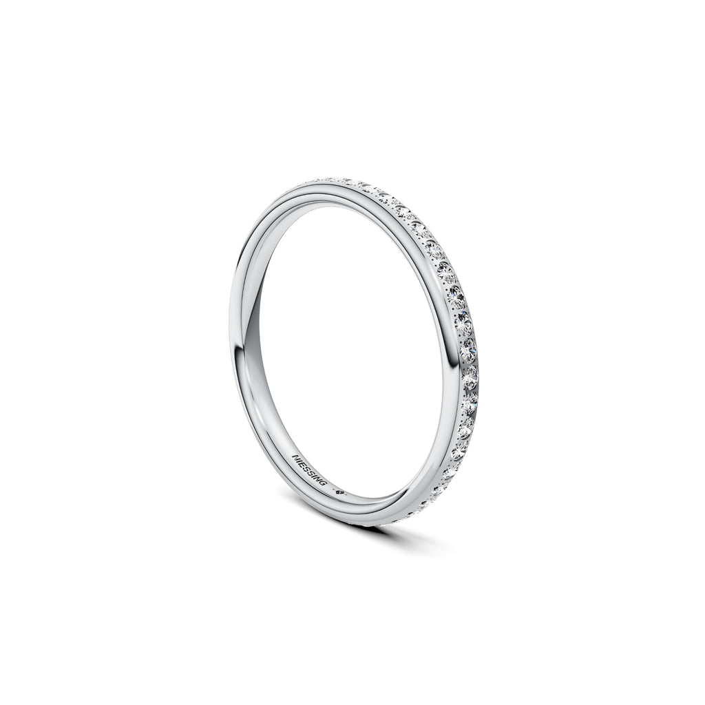 Niessing Satellite Colors oval Ring (N321570-46br-gvs2-gloss-pt) aus Platin mit Diamant
